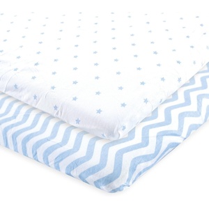 image:imageLuvable Friends Unisex Baby Fitted Playard Sheet Blue Chevron Stars One SizeBlue Chevron Stars
