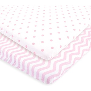 image:imageLuvable Friends Unisex Baby Fitted Playard Sheet Blue Chevron Stars One SizePink Chevron Dot