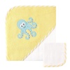 image:imageLuvable Friends Unisex Baby Cotton Hooded Towel and Washcloth Turtle One SizeOctopus