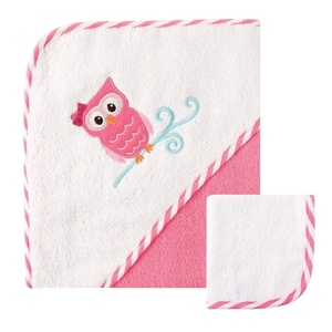 image:imageLuvable Friends Unisex Baby Cotton Hooded Towel and Washcloth Turtle One SizeOwl