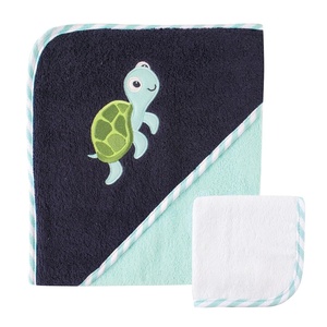 image:imageLuvable Friends Unisex Baby Cotton Hooded Towel and Washcloth Turtle One SizeTurtle