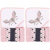 image:imageLuvable Friends Unisex Baby Hooded Towel with Five Washcloths Whale One SizeDeer