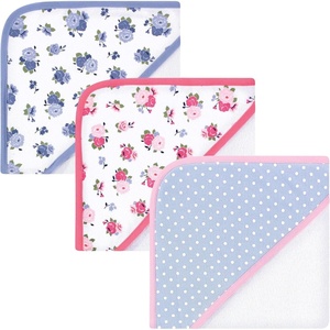 image:imageLuvable Friends Unisex Baby Cotton Terry Hooded Towels Mint Elephant One SizeFloral