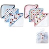 image:imageLuvable FriendsHooded Towels in Mesh Bag Pink 3CountPink