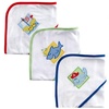 image:imageLuvable Friends Patches Hooded Towels Boy 3 PackBoy