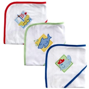 image:imageLuvable Friends Patches Hooded Towels Boy 3 PackBoy