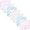 image:imageLuvable Friends Unisex Baby Muslin Burp Cloth 7pk Rainbow One SizeRainbow