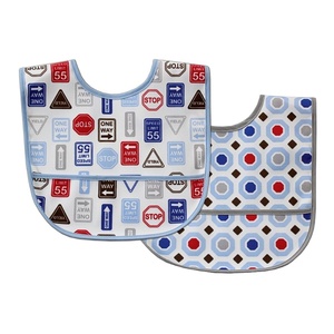 image:imageLuvable Friends Baby Bib with Waterproof Backing Blue 2CountBlue