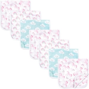 image:imageLuvable Friends Unisex Baby Muslin Burp Cloth 7pk Rainbow One SizeRainbow