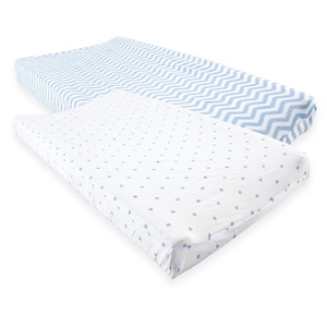 image:imageLuvable Friends Unisex Baby Fitted Changing Pad Cover Pink Chevron Dot One SizeBlue Chevron Stars