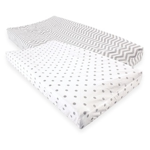 image:imageLuvable Friends Unisex Baby Fitted Changing Pad Cover Pink Chevron Dot One SizeGray Chevron Dot