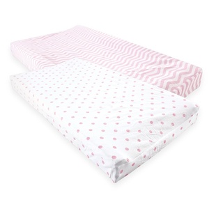 image:imageLuvable Friends Unisex Baby Fitted Changing Pad Cover Pink Chevron Dot One SizePink Chevron Dot