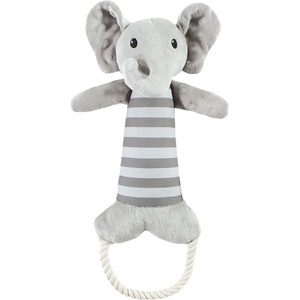 image:imageLuvable Friends Unisex Baby Squeaky Plush Dog Toy With RopeElephant