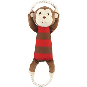 image:imageLuvable Friends Unisex Baby Squeaky Plush Dog Toy With RopeMonkey