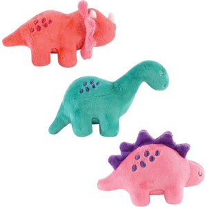 image:imageLuvable Friends Unisex Baby Squeaky Plush Dog Toy With RopePink Dinosaurs