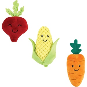 image:imageLuvable Friends Unisex Baby Squeaky Plush Dog Toy With RopeVeggies