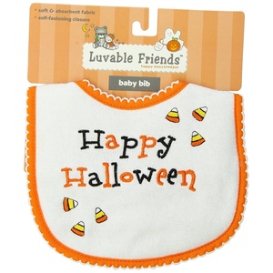 image:imageLuvable Friends Halloween Embroidered Bib Happy HalloweenHappy Halloween