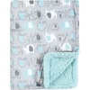 image:imageLuvable Friends Unisex Baby Plush Blanket with Sherpa Back Girl Safari One SizeBoy Basic Elephant