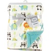 image:imageLuvable Friends Unisex Baby Plush Blanket with Sherpa Back Girl Safari One SizeNeutral Animals