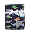 image:imageLuvable Friends Unisex Baby Plush Blanket with Sherpa Back Girl Safari One SizePrinted Dinosaurs