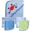 image:imageLuvable Friends Hooded Towel with 4 Washcloths BlueBlue