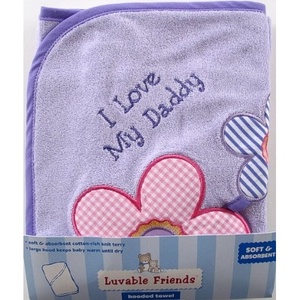 image:imageLuvable Friends Unisex Baby Hooded Towel Purple 1Pack One SizePurple