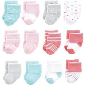 image:imageLuvable Friends Basics Unisex Baby Cozy Terry Baby Sock 12Pack Blush Polka 612 Months