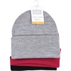 image:imageHudson Baby Unisex Baby Knit Cuffed Beanie 3pk Dark Pink Infant Toddler