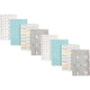 image:imageLuvable Friends Unisex Baby Cotton Flannel Burp Cloths Blue Polka Dots 8Pack One SizeBasic Elephant 8piece