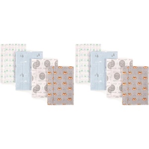 image:imageLuvable Friends Unisex Baby Cotton Flannel Burp Cloths Blue Polka Dots 8Pack One Size 