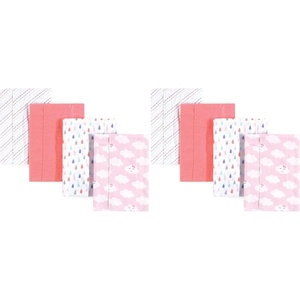 image:imageLuvable Friends Unisex Baby Cotton Flannel Burp Cloths Blue Polka Dots 8Pack One Size 