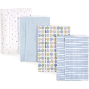 image:imageLuvable Friends Unisex Baby Cotton Flannel Burp Cloths Blue Polka Dots 8Pack One SizeBlue Dots