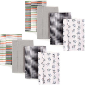 image:imageLuvable Friends Unisex Baby Cotton Flannel Burp Cloths Blue Polka Dots 8Pack One SizeBull Dog 8pack