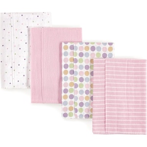 image:imageLuvable Friends Unisex Baby Cotton Flannel Burp Cloths Blue Polka Dots 8Pack One SizePink