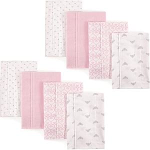 image:imageLuvable Friends Unisex Baby Cotton Flannel Burp Cloths Blue Polka Dots 8Pack One SizePrincess 8 Pack