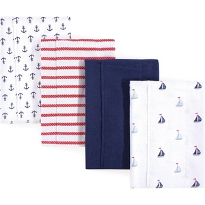 image:imageLuvable Friends Unisex Baby Cotton Flannel Burp Cloths Blue Polka Dots 8Pack One SizeSailboat